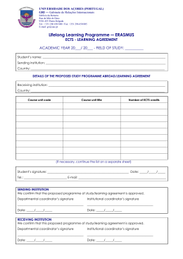 Lifelong Learning Programme ― ERASMUS