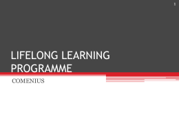 LIFELONG LEARNING PROGRAMME