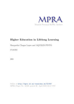 Higher Education in Lifelong Learning