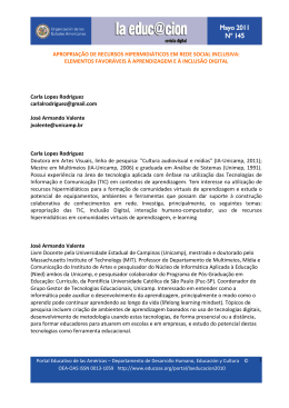 Elementos favor&aacute;veis &agrave; aprendizagem e &agrave; Inclus&atilde;o Digital