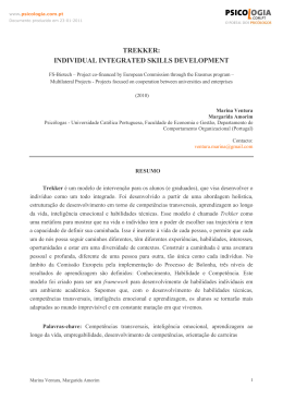 TREKKER: INDIVIDUAL INTEGRATED SKILLS DEVELOPMENT