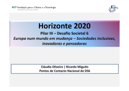 Horizonte 2020 - Sociedades inclusivas, inovadoras e - CCDR-N