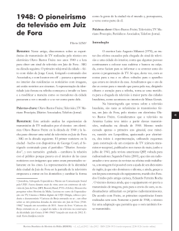 1948: O pioneirismo da televis&atilde;o em Juiz de Fora