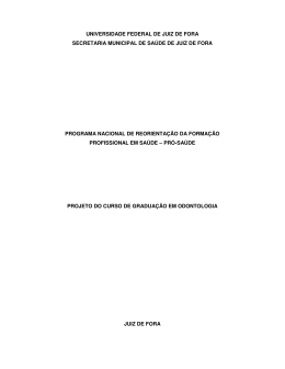 UNIVERSIDADE FEDERAL DE JUIZ DE FORA - Pró