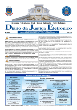 PODER JUDICIÁRIO ESTADUAL Órgãos Julgadores