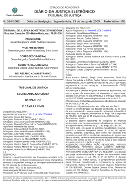 23 - Tribunal de Justiça de Rondônia