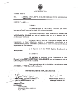 DEPARTAMEI&Iuml;TO DE SALUD
