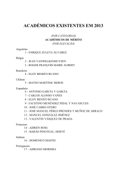 acad&eacute;micos existentes em 2013 - Academia Portuguesa da Hist&oacute;ria