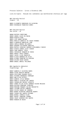 nesta lista - Vestibular