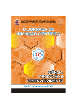 IX Jornada de Iniciacao Científica da UNEB