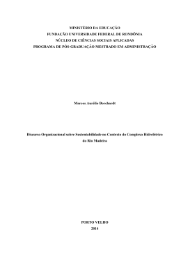 Discurso Organizacional sobre Sustentabilidade no