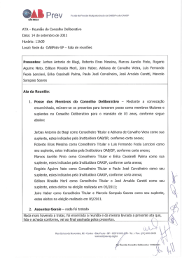 Ata de Posse do Conselho Deliberativo - OABPrev-SP