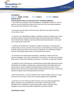 FECOM&Eacute;RCIO VE&Iacute;CULO: JORNAL DE HOJE DATA: 30.08.14