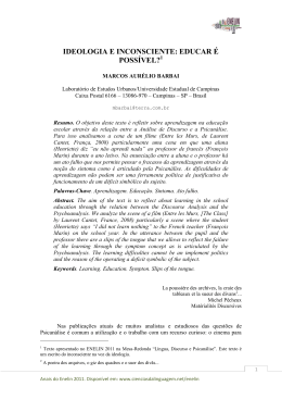 Dos sucessos e dos fracassos em educa&ccedil;&atilde;o: por um saber que n&atilde;o