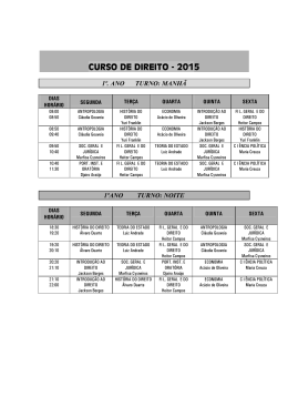 Horario Direito 2015
