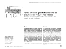 Forma urbana e qualidade ambiental da circula&ccedil;&atilde;o de ve&iacute;culos nas