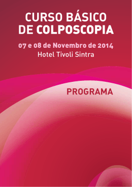 curso básico de colposcopia - Sociedade Portuguesa De Ginecologia