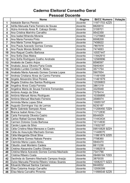 Caderno Eleitoral Conselho Geral Pessoal Docente