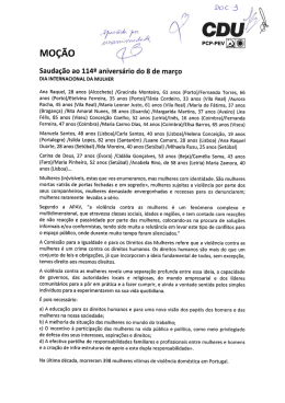 114.º Aniversário do 8 de Março: Dia Internacional da Mulher