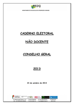 Caderno Eleitoral - Pessoal Não Docente