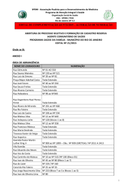 Edital de Complementa&ccedil;&atilde;o ao 21/2015