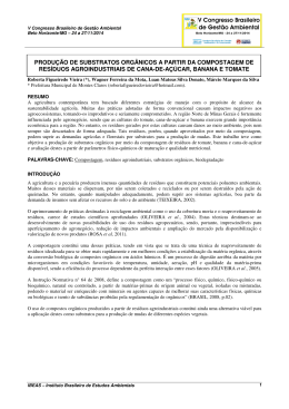 produ&ccedil;&atilde;o de substratos org&acirc;nicos a partir da compostagem