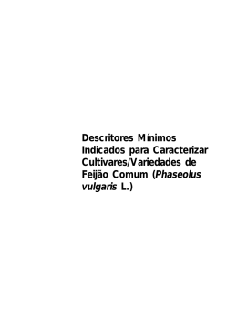 Descritores M&iacute;nimos Indicados para Caracterizar Cultivares