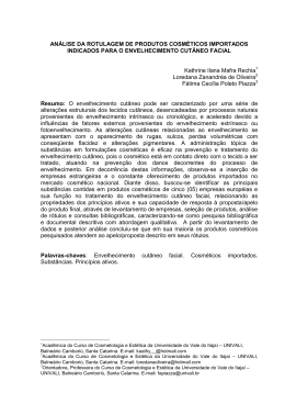 AN&Aacute;LISE DA ROTULAGEM DE PRODUTOS COSM&Eacute;TICOS