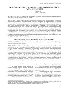 medicamentos mais utilizados pelos idosos: implicações para a