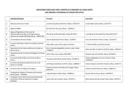 servidores indicados para compor as comissões de conciliação nos