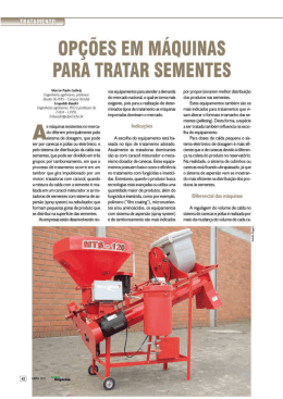 Opções em Máquinas para Tratar Sementes