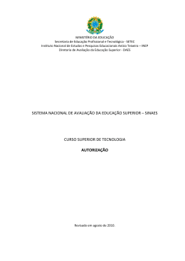 Instrumento para Autorização de Curso Tecnológico