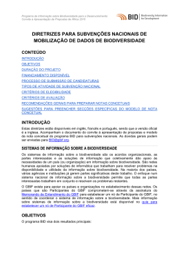 diretrizes para subven&ccedil;&otilde;es nacionais de mobiliza&ccedil;&atilde;o de dados de