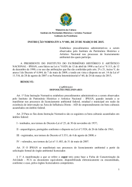 Instrução Normativa (IN) nº 001, de 25 de março de 2015