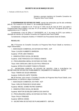 DECRETO DE 26 DE MAR&Ccedil;O DE 2015