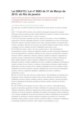 Lei 6983/15 | Lei n&ordm; 6983 de 31 de Mar&ccedil;o de 2015. do