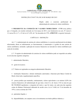 INSTRU&Ccedil;&Atilde;O CVM N 558, DE 26 DE MAR&Ccedil;O DE 2015 Disp&otilde;e