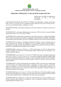 PORTARIA NORMATIVA Nº 001, DE 09 DE MARÇO DE 2015