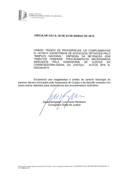 CIRCULAR CGJ N. 39 DE 24 DE MAR&Ccedil;O DE 2015. OABISC