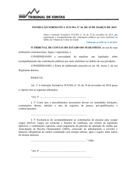 Altera a Instru&ccedil;&atilde;o Normativa TCE/MA n&ordm; 34, de 19 de novembro de