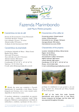 Fazenda Marimbondo - José Mauro Pereira Junqueira