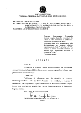 processo Rp 619816 - Tribunal Regional Eleitoral do Rio Grande do