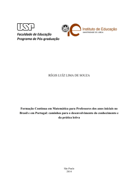 R&Eacute;GIS LU&Iacute;Z LIMA DE SOUZA Forma&ccedil;&atilde;o Cont&iacute;nua em Matem&aacute;tica