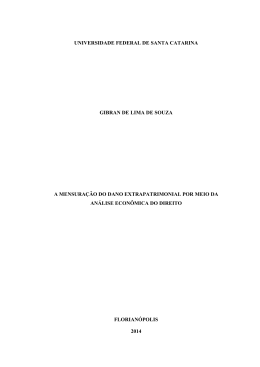 A MENSURA&Ccedil;&Atilde;O DO DANO EXTRAPATRIMONIAL POR MEIO DA