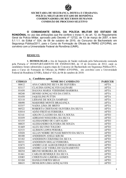 4&ordm; etapa - Portal de Processos Seletivos