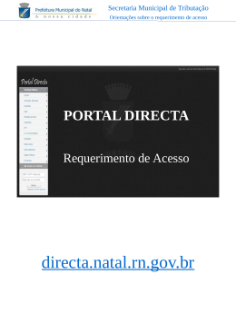 Requerimento de Acesso - Prefeitura Municipal do Natal