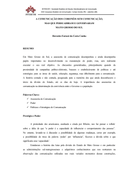 A COMUNICAÇÃO DOS CORONÉIS SEM