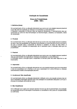 Avalia&ccedil;&atilde;o de Causalidade