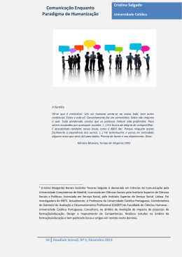 A Comunica&ccedil;&atilde;o Enquanto Paradigma de Humaniza&ccedil;&atilde;o