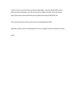 Lembro-me que no portal haviam excelentes publica&ccedil;&otilde;es, mas que